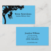 Blue Professional Tree Trimming Service Visitekaartje (Voorkant / Achterkant)