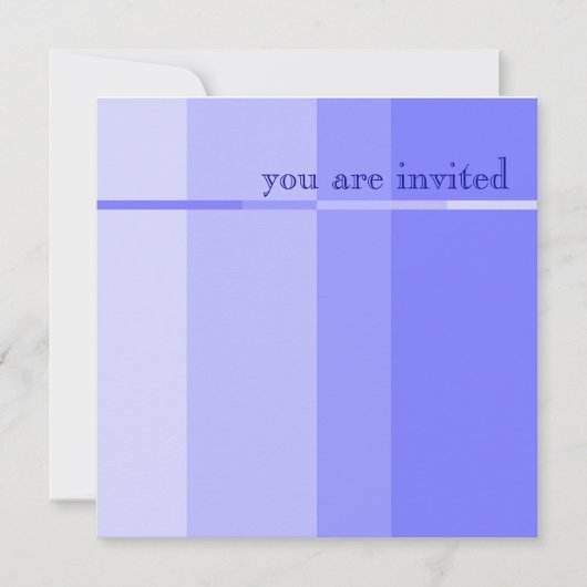Blue Progression Modern Party Invitation (Devant)