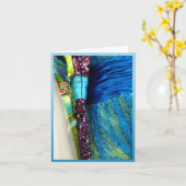 Blue Prom Robes Carte de voeux (Fleur jaune)