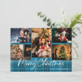 Blue Pset 5 Merry kerstfoto (Staand voorkant)
