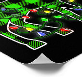 Blue Pset Buffalo Deer kerstpyjama's Poster (Hoek)