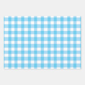 Blue Pset Gingham Inpakpapier Vel (Voorkant 2)