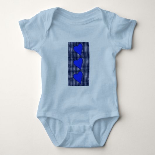 Blue Pset Heart Romper (Voorkant)