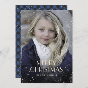 Blue Pset Snow Kaarten voor kerstmis met foto's