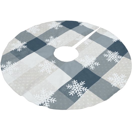 Blue Pset Snowflake Kerstfeestdag — hart Kerstboom Rok (Gekanteld)