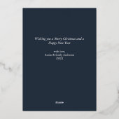 Blue Pset Tartan Folie Feestdagenkaart (Achterkant)