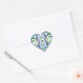 Blue Psychedelic Pattern Hart Sticker (Envelop)