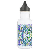 Blue Psychedelic Pattern Waterfles (Links)