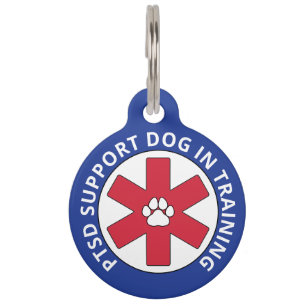 Blue PTSS Mental Health Support Dog in Training Huisdierpenning