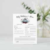 Blue Pumpkin Baby Predictions & Advice Kaart (Staand voorkant)