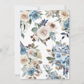 Blue Pumpkin Baby shower Invitation Kaart (Achterkant)