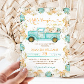 Blue Pumpkin Boy Baby shower Kaart