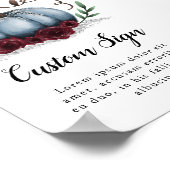 Blue Pumpkin Boy Baby shower Sign. Poster (Hoek)