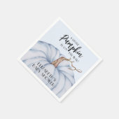 Blue Pumpkin Boy Herfst Baby shower Servet (Hoek)