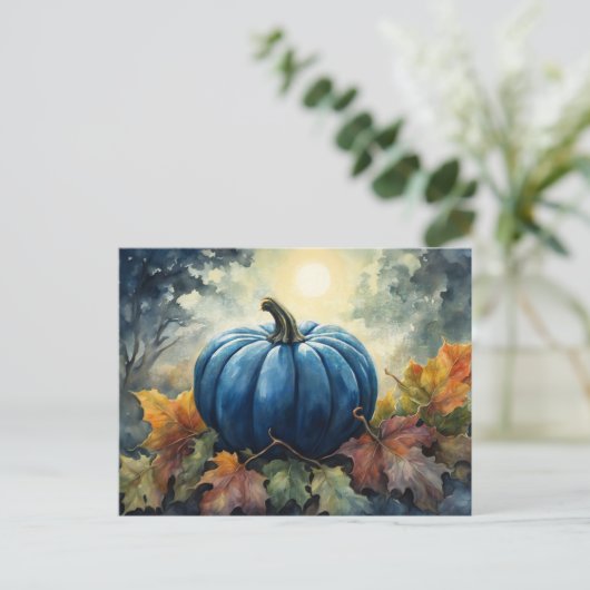 Blue Pumpkin - Briefkaart (Staand voorkant)