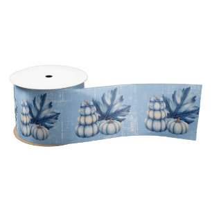 Blue Pumpkin en Leaf Boy Baby shower Lint