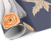 Blue Pumpkin Gift Wrap | Najaarscadeaubonade Cadeaupapier (Rol Hoek)