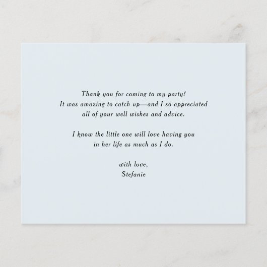 Blue Pumpkin Greenery Afstuderen Dank u kaart (Achterkant)