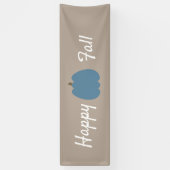 Blue Pumpkin Happy Herfst Brown Spandoek (Verticaal)