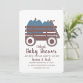 Blue Pumpkin Patch Virtual Baby shower Kaart (Staand voorkant)