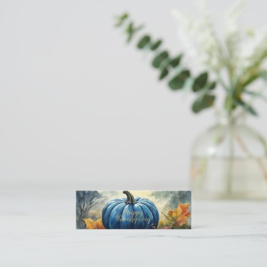 Blue Pumpkin - Prijs Label, Visitekaartje (Staand voorkant)
