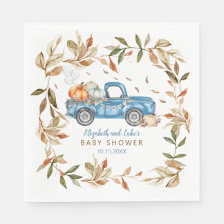 Blue Pumpkin Truck Baby shower Papieren servetten