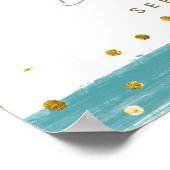 Blue Pumpkin Truck Modern Herfst Baby shower Poster (Hoek)