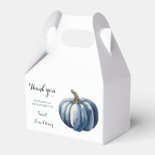 Blue Pumpkin Waterverf Boho Baby Boy Shower Bedankdoosjes (Voorkant Zijde)