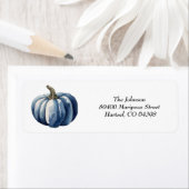 Blue Pumpkin Waterverf Boho Baby Boy Shower Etiket (Insitu)