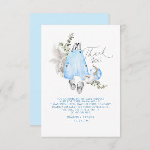 Blue Pumpkins Baby shower Little Dank je wel Bedankkaart