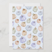 Blue Pumpkins Boy Baby shower Kaart (Achterkant)