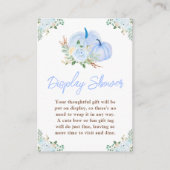 Blue Pumpkins Floral Display Baby shower Informatiekaartje (Voorkant)