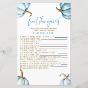 Blue Pumpkins Herfst Vind het Gast Baby shower Spe