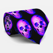 Blue Purple Black Skull Cravate Art Imaginaire (Roulé)