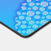 Blue Purple Design Votre Nom Bureau Mat (Coin)