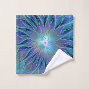 Blue Purple Flower Dream Abstrait Fractal Art