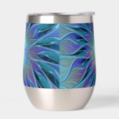 Blue Purple Flower Dream Abstrait Fractal Art (Gauche)