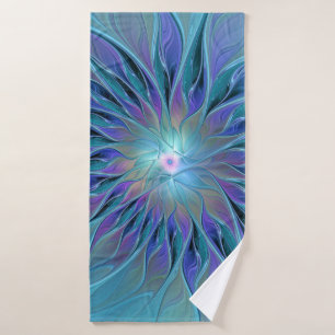 Blue Purple Flower Dream Abstrait Fractal Art