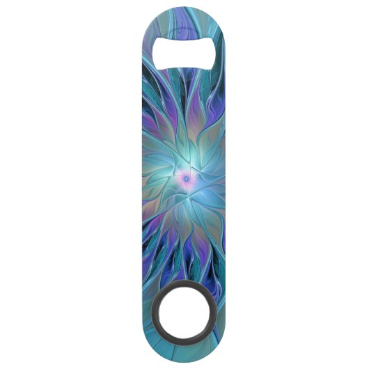 Blue Purple Flower Dream Abstrait Fractal Art (Devant)