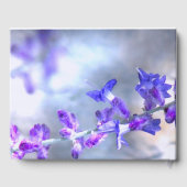 Blue Purple Flowers Anniversaire de fête Livre d'i (Verso)