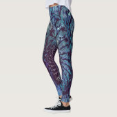Blue Purple Fractal Art Leggings (Gauche)