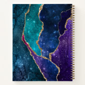 Blue Purple Gold Veines Agate Gratitude Journal (Dos)