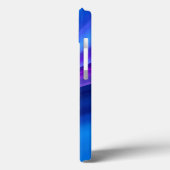 Blue Purple Gradient Wave iPhone Case (Achterkant / Links)