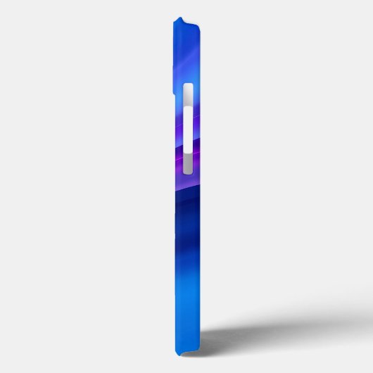 Blue Purple Gradient Wave iPhone Case (Achterkant / Links)