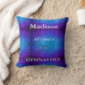 Blue & Purple GYMNASTICS Jeter Oreiller PERSONNALI (Couverture)