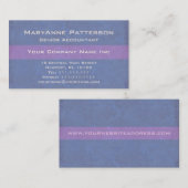 Blue PurpleTextured Italy Corporate Visitekaartje (Voorkant / Achterkant)