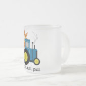 Blue Putt Putt Tractor-overhemden en -cadeaus Matglas Koffiemok (Voorkant rechts)