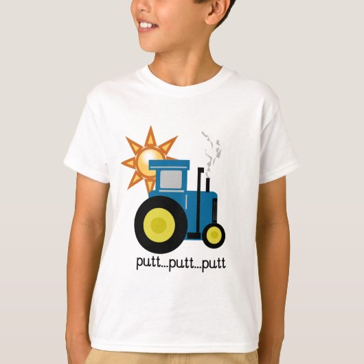 Blue Putt Putt Tractor-overhemden en -cadeaus T-shirt (Voorkant)