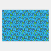 Blue Puya Flowers Botanical Floral Pattern Inpakpapier Vel (Voorkant)