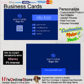 Blue QR Code Cartes de visite 21 Pack de 100